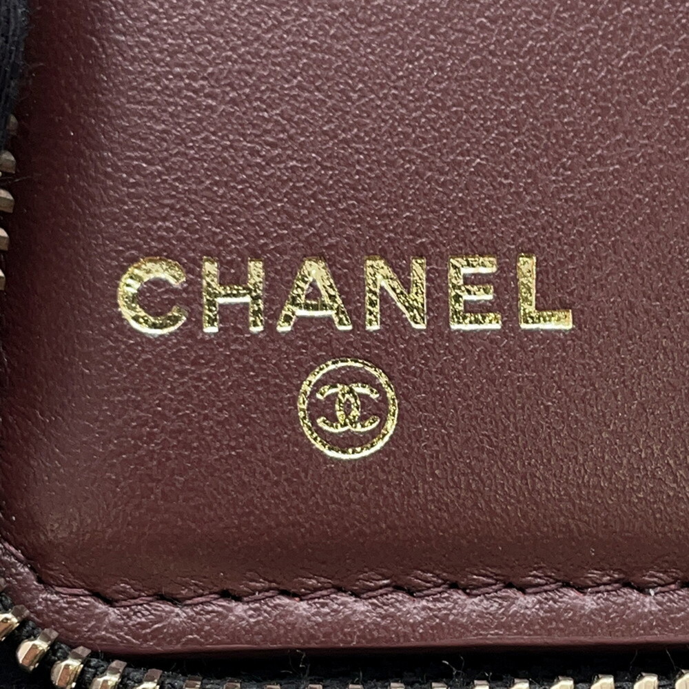 CHANEL Black Caviar Leather Logo Wallet - Picture 11 of 13